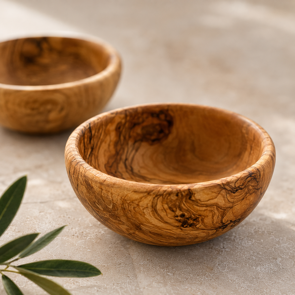 Natural OliveWood Small Olive Wood Snack Bowl