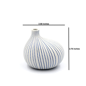 AFT Omo Blue Dotted Mini Porcelain Bud Vase