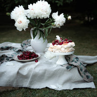 Eucalyptus On Natural Linen Napkins