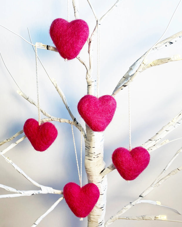 Felt Heart Ornament Singles