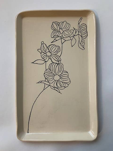 CSF Ceramics Tray: Dogwood