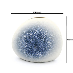 AFT Blue & White Diva Round Mini S-Handcrafted Porcelain Bud Vase