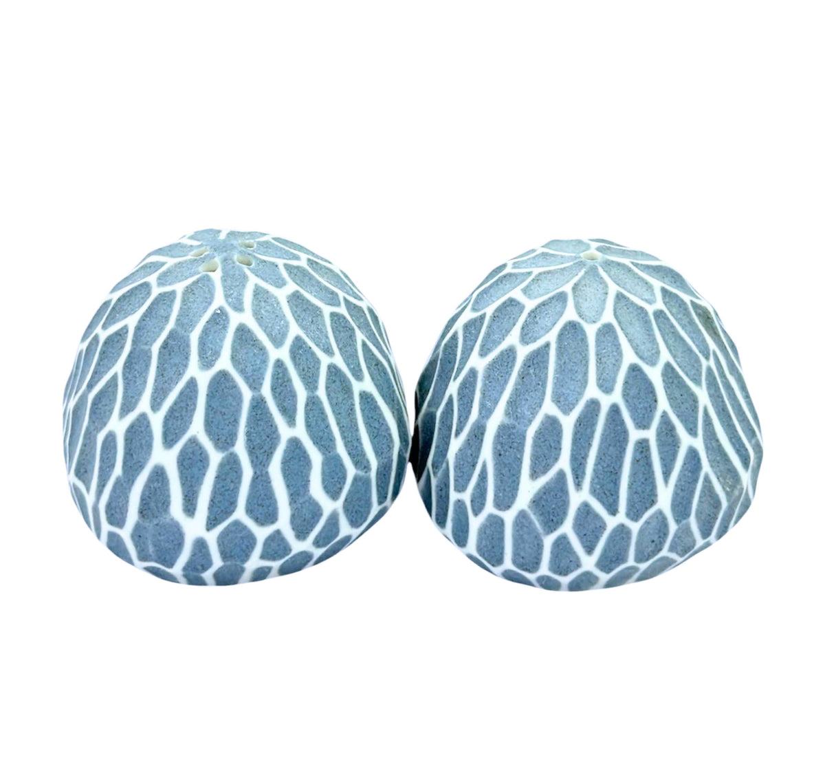 Art Floral Trading Blue Pebble Porcelain Salt & Pepper Shaker Set