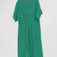 LÉA & LUC Flowing V-Neck Linen Maxi Dress