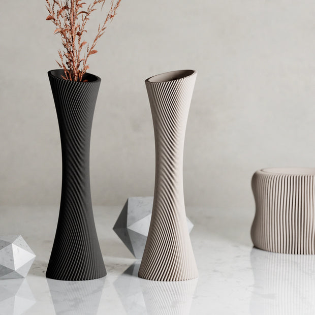 Modernized Pottery - Spiral Rose Vase