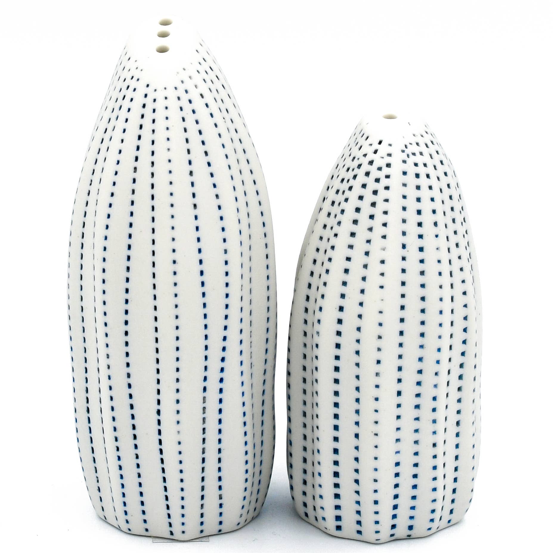 Art Floral Trading Seda Handcrafted Dotted Porcelain Salt and Pepper Shaker Set