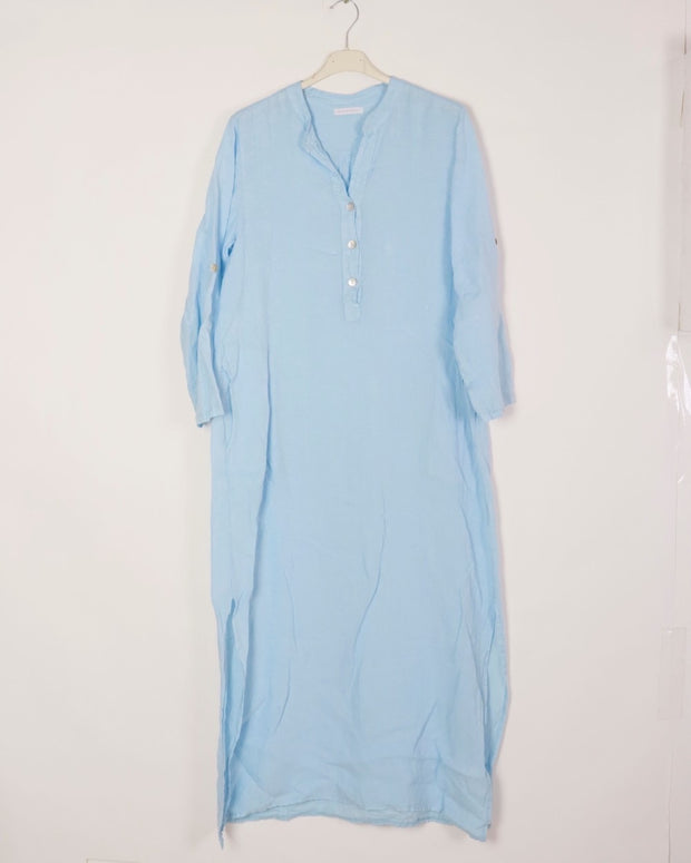 LÉA & LUC Button Down Long Linen Dress