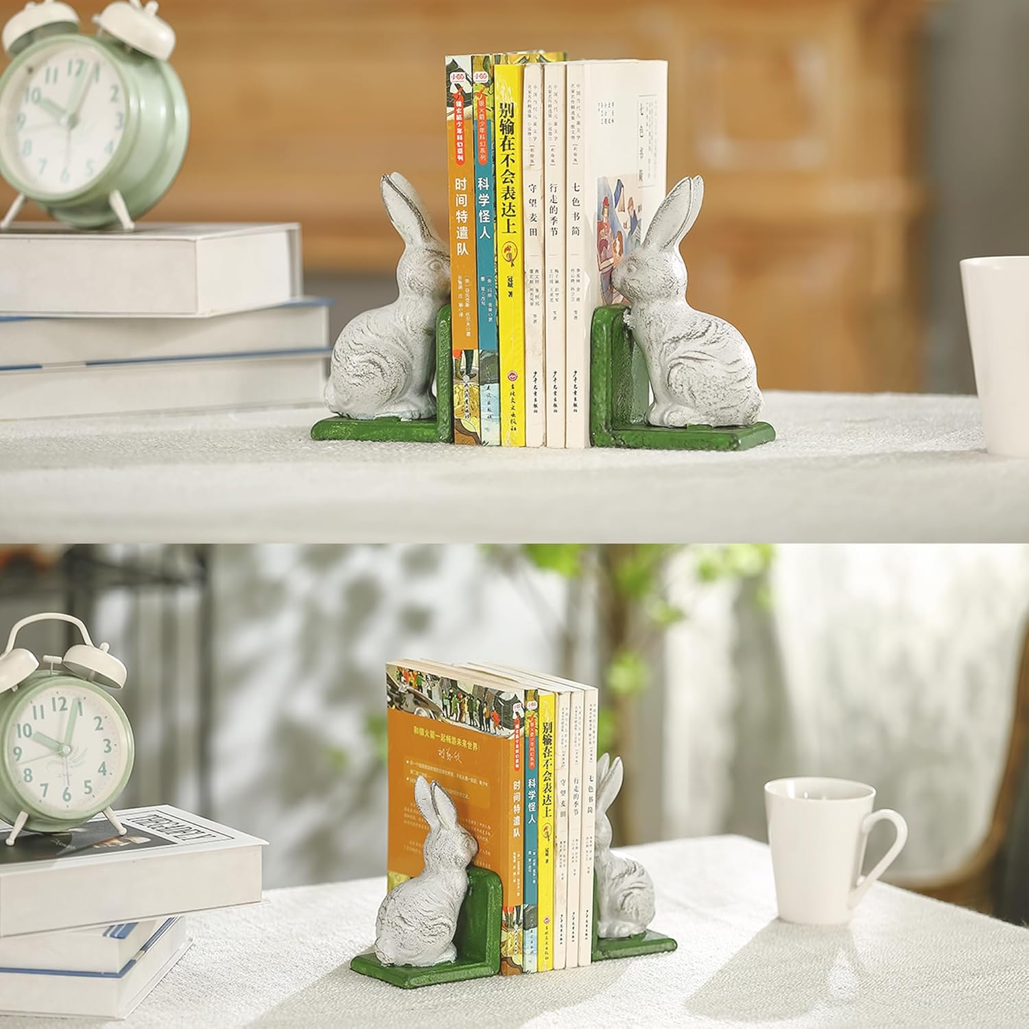 Vintage Rabbits Bookends