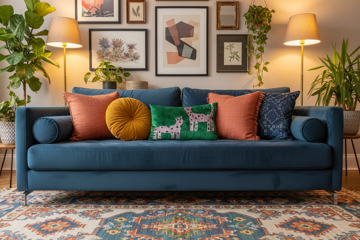 MD Home Lawrence & Pablo - Ikat Silk/Velvet Pillowcase