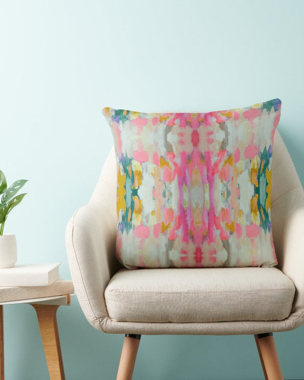 Layla Decorative Abstract Modern Art Painted Print Pillow