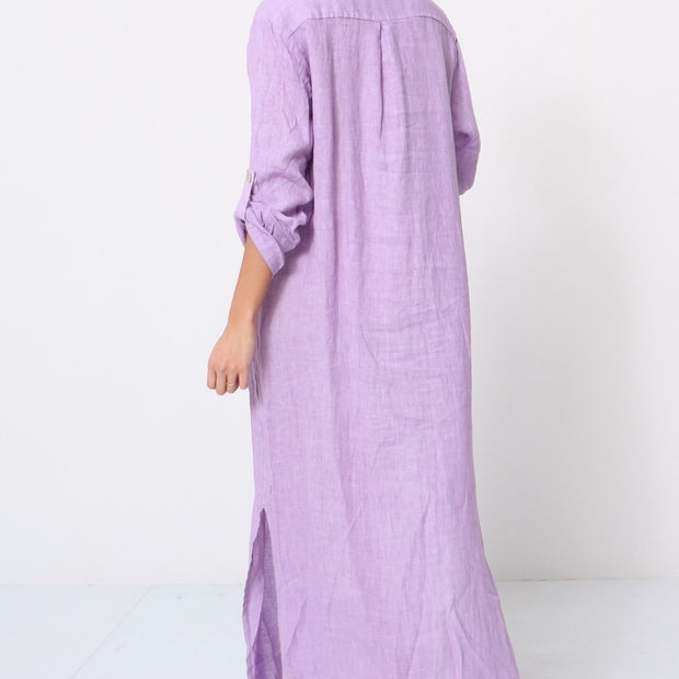 LÉA & LUC Button Down Long Linen Dress