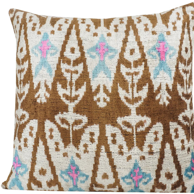 MD Home Handmade Ikat Silk/Velvet Pillowcase