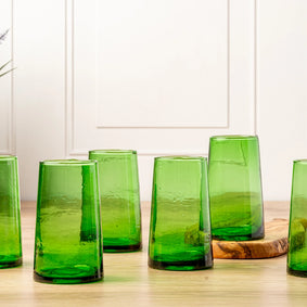 Verve Culture - Moroccan Cone Glassware  - Green (12 oz)