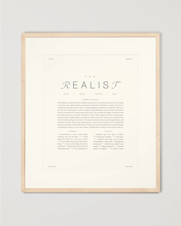 The Realist Art Print with Dendro Wooden Frame