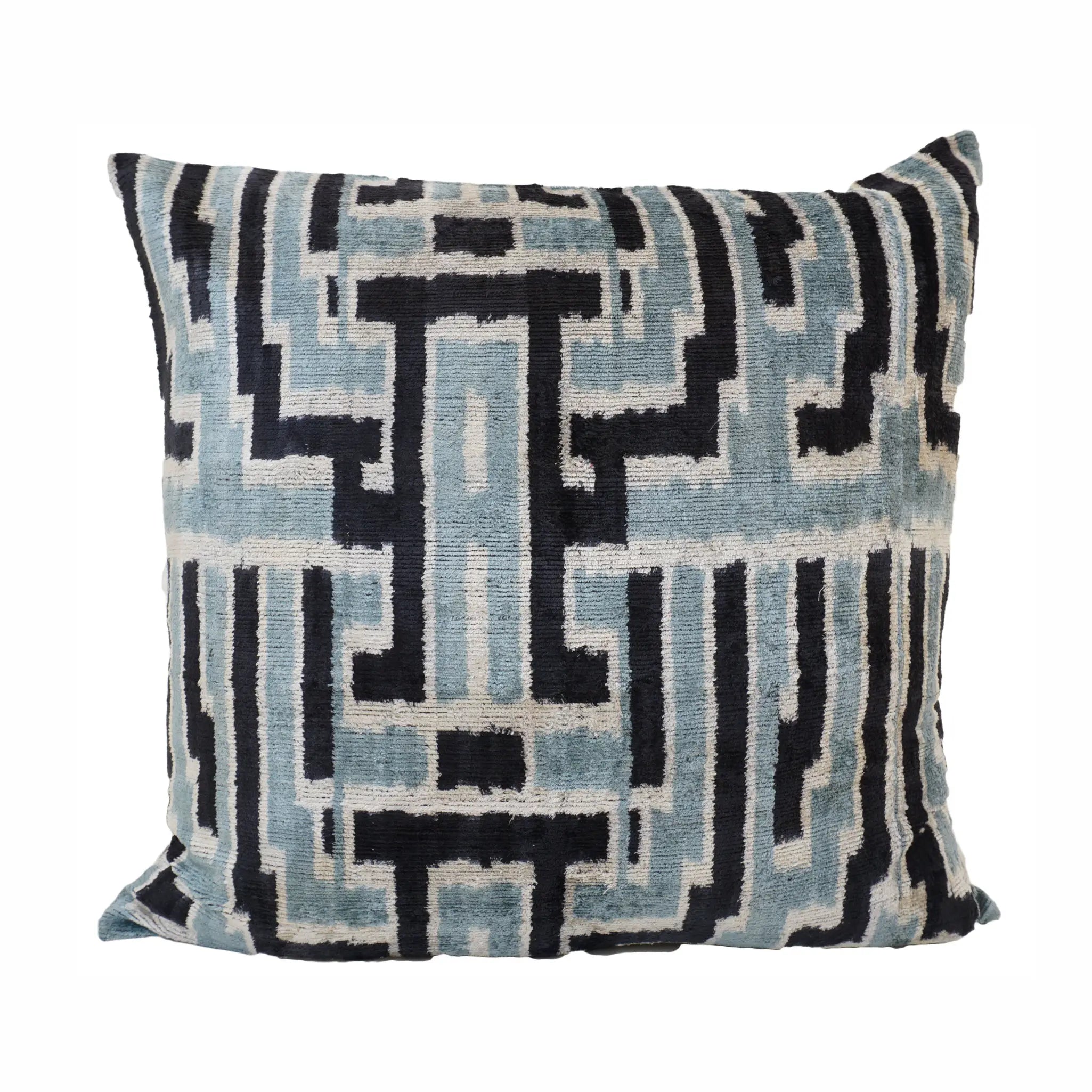 MD Home Handmade Ikat Silk/Velvet Pillowcase
