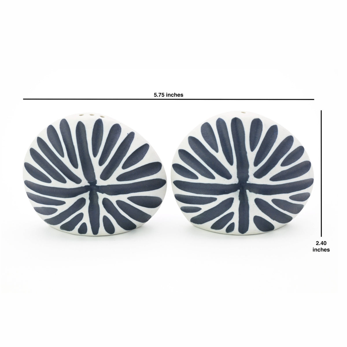 Art Floral Trading Diva Blue Porcelain Salt and Pepper Shaker Set