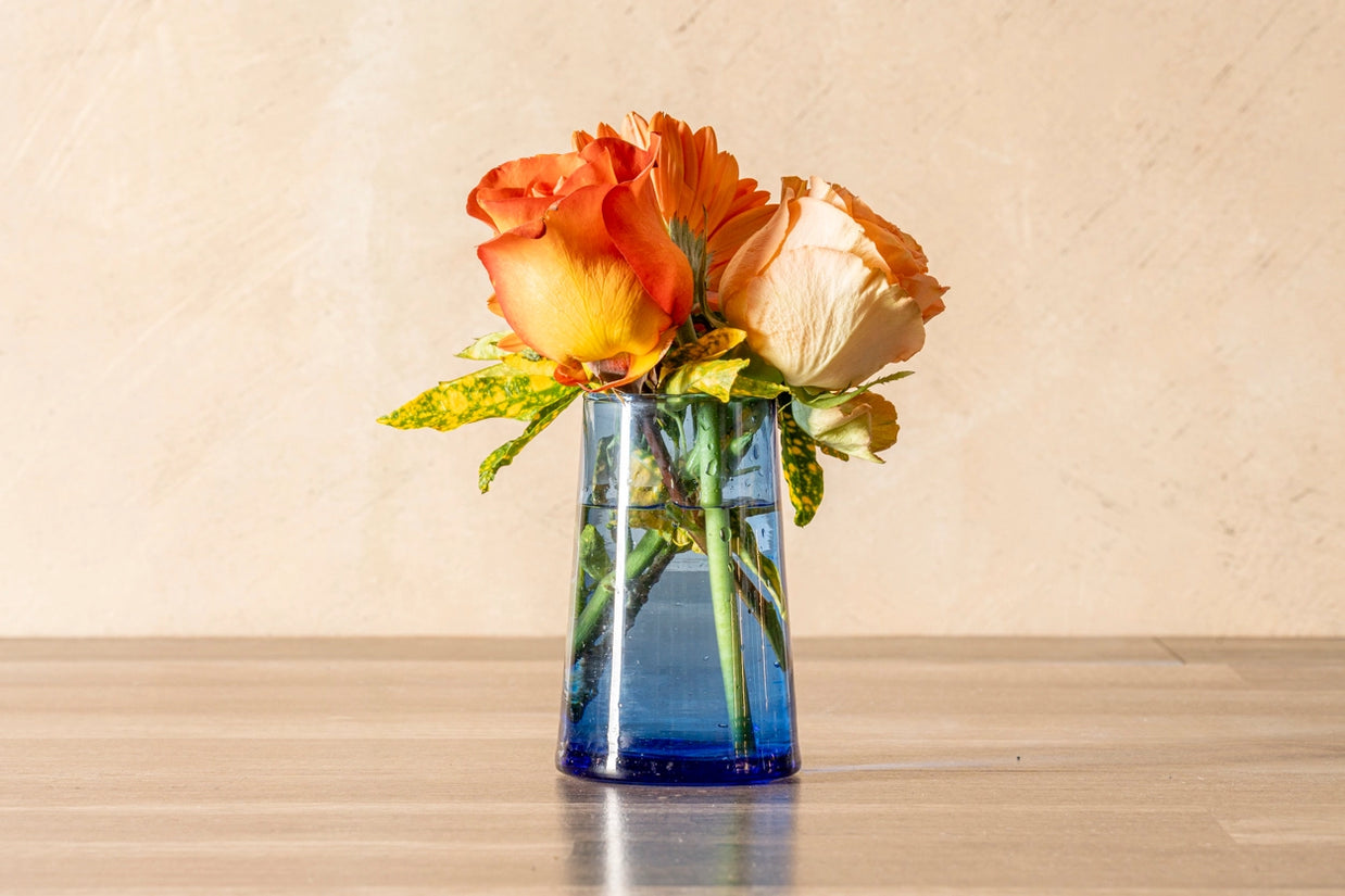 Verve Culture Moroccan Cone Glassware in Blue