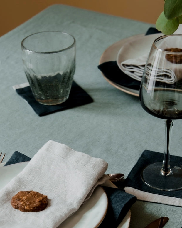 Deep Water Linen Coasters - Set of 4