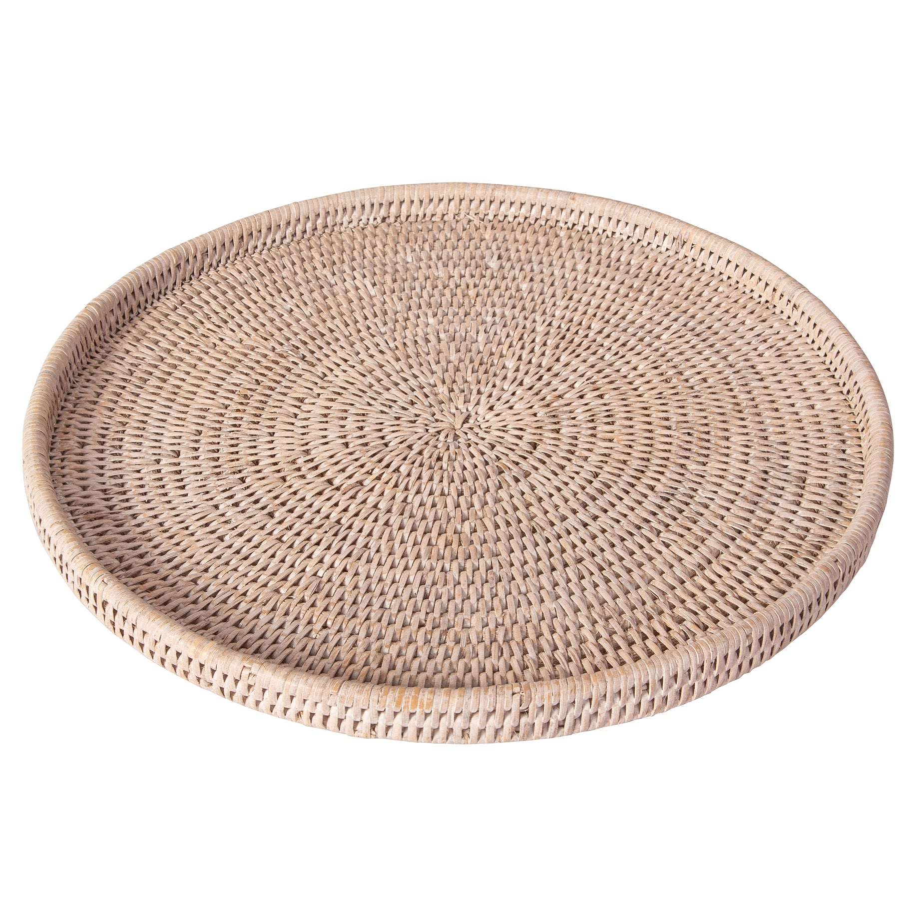 Artifacts Trading Company Rattan Round Flat Tray