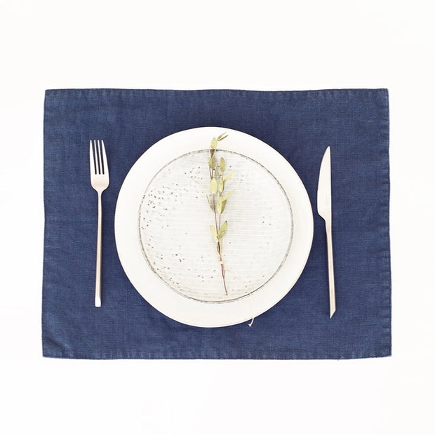 Linen Tales  - Navy Linen Placemat
