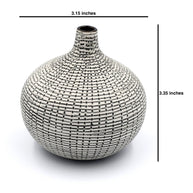 Art Floral Trading Black Congo Tiny L-Handcrafted Porcelain Bud Vase