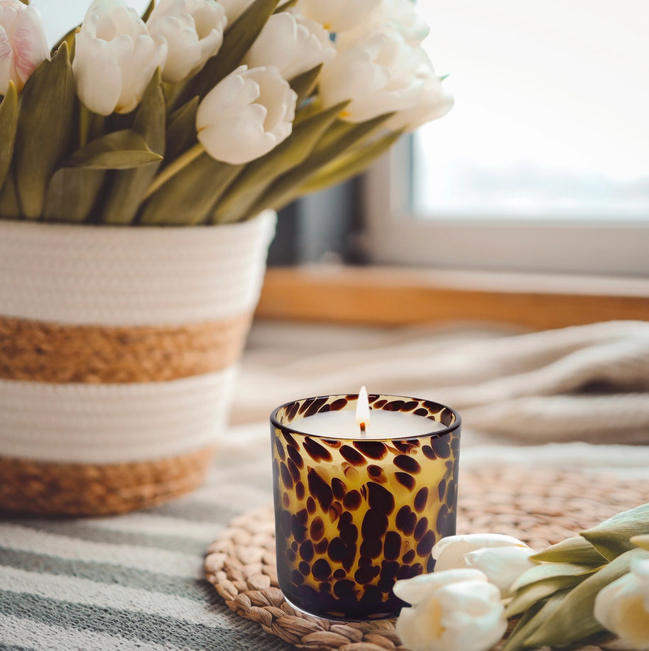 Fig & Aged Oak Amber Tortoise Soy Blend Candle