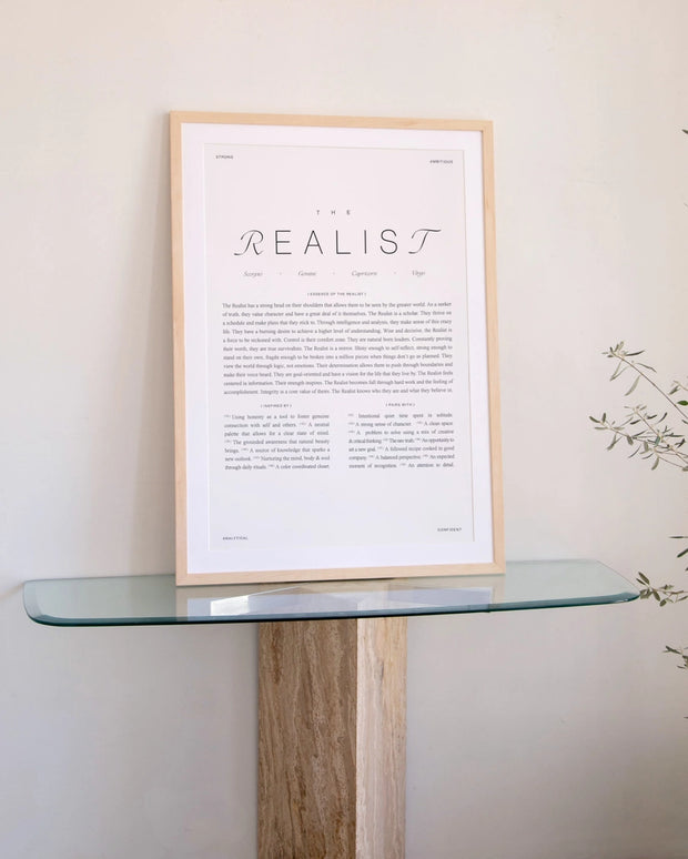 The Realist Art Print with Dendro Wooden Frame