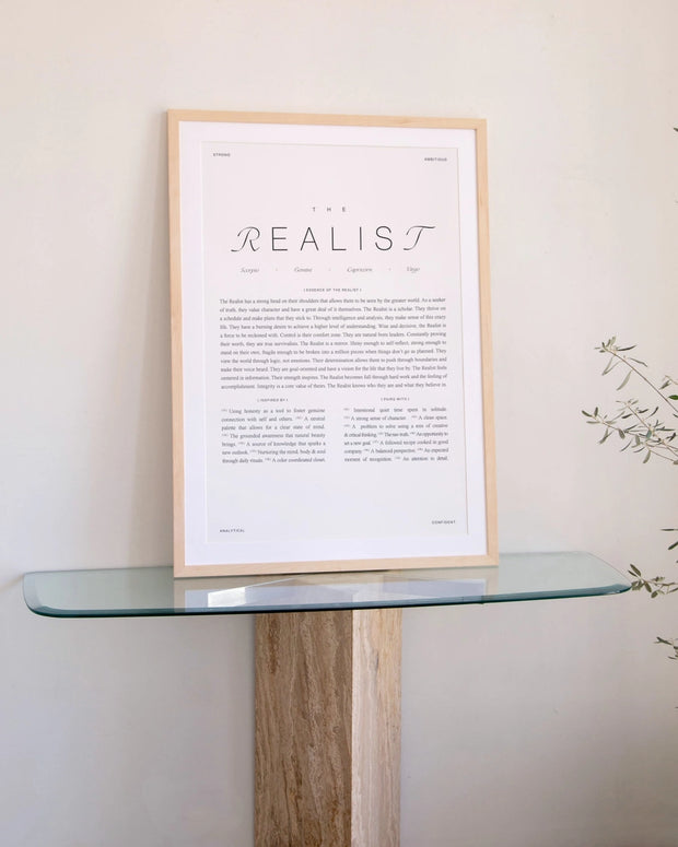 The Realist Art Print with Dendro Wooden Frame