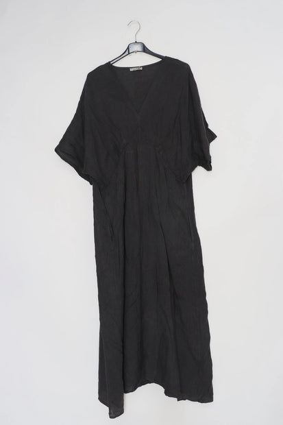 LÉA & LUC Flowing V-Neck 100% Linen Dress