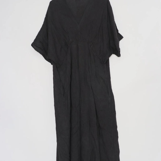 LÉA & LUC Flowing V-Neck 100% Linen Dress