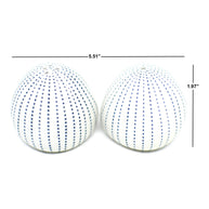 Art Floral Trading Pebble Handcrafted Dotted Porcelain Salt and Pepper Shaker Set