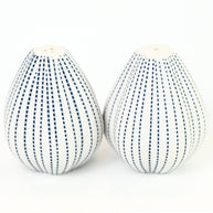 Art Floral Trading Champa Dotted Porcelain Salt and Pepper Shaker Set