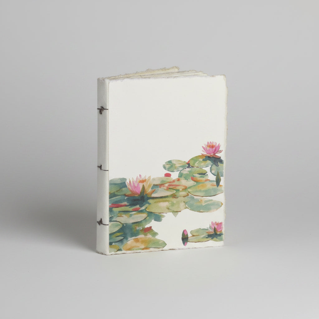 Notebook with waterlily design,