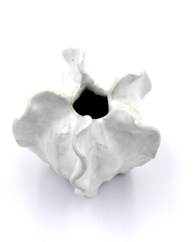 Luffa Mini Vase - White