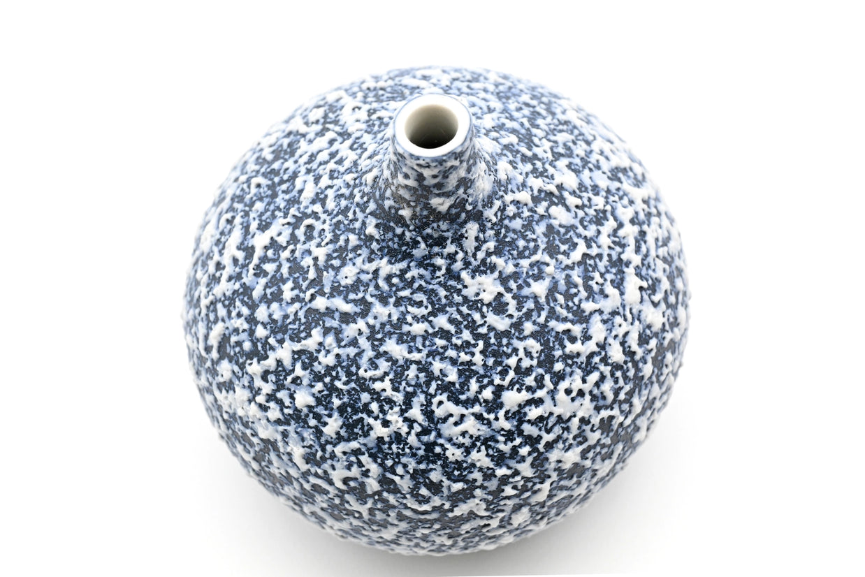AFT Blue Spotted Congo Tiny S-Handcrafted Porcelain Bud Vase