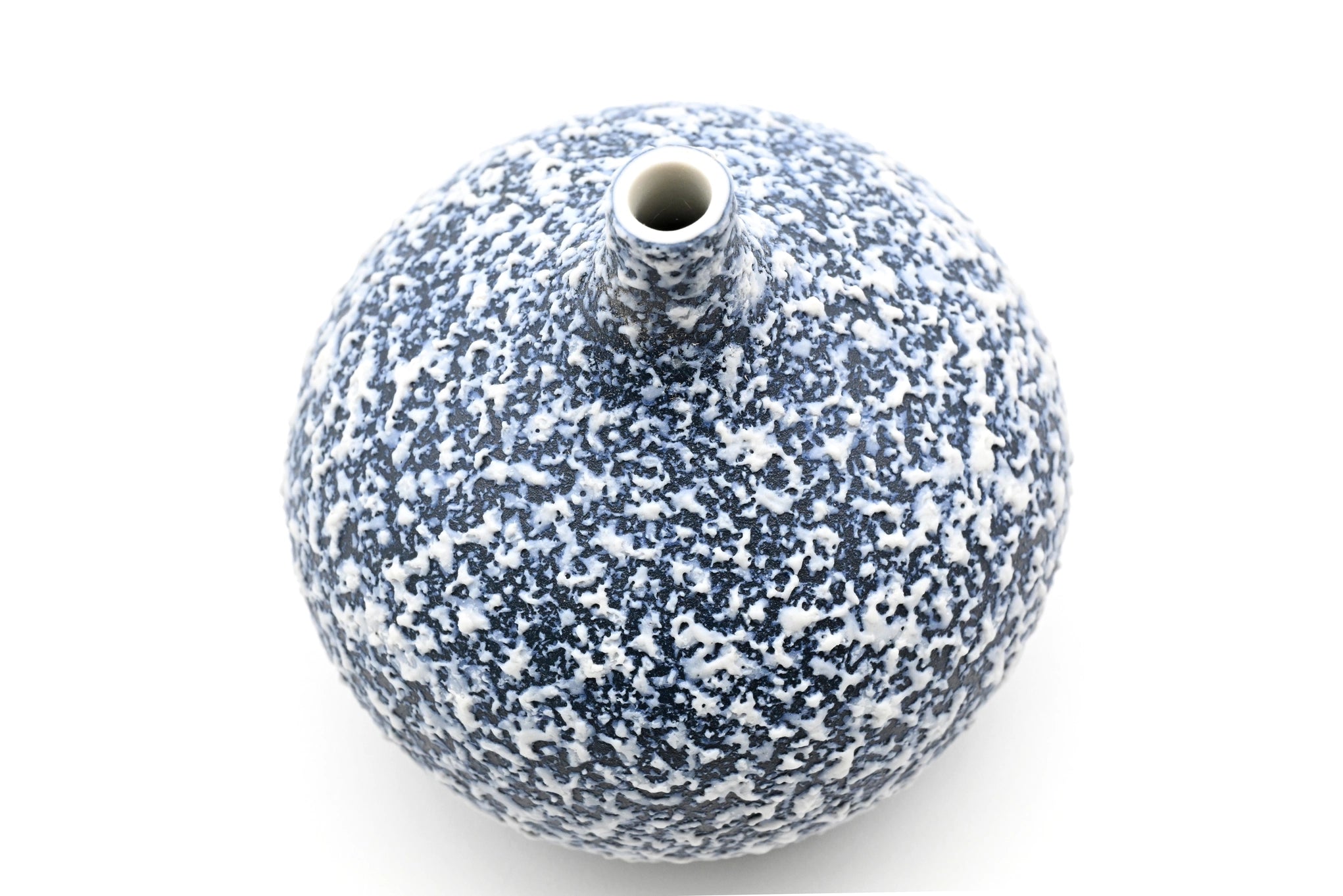AFT Blue Spotted Congo Tiny S-Handcrafted Porcelain Bud Vase