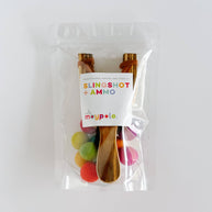 Hello Maypole Wood Slingshot and Felt Balls