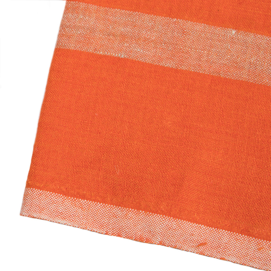 Laundered Linen Orange/Natural Towels 20x30 - Set of 2