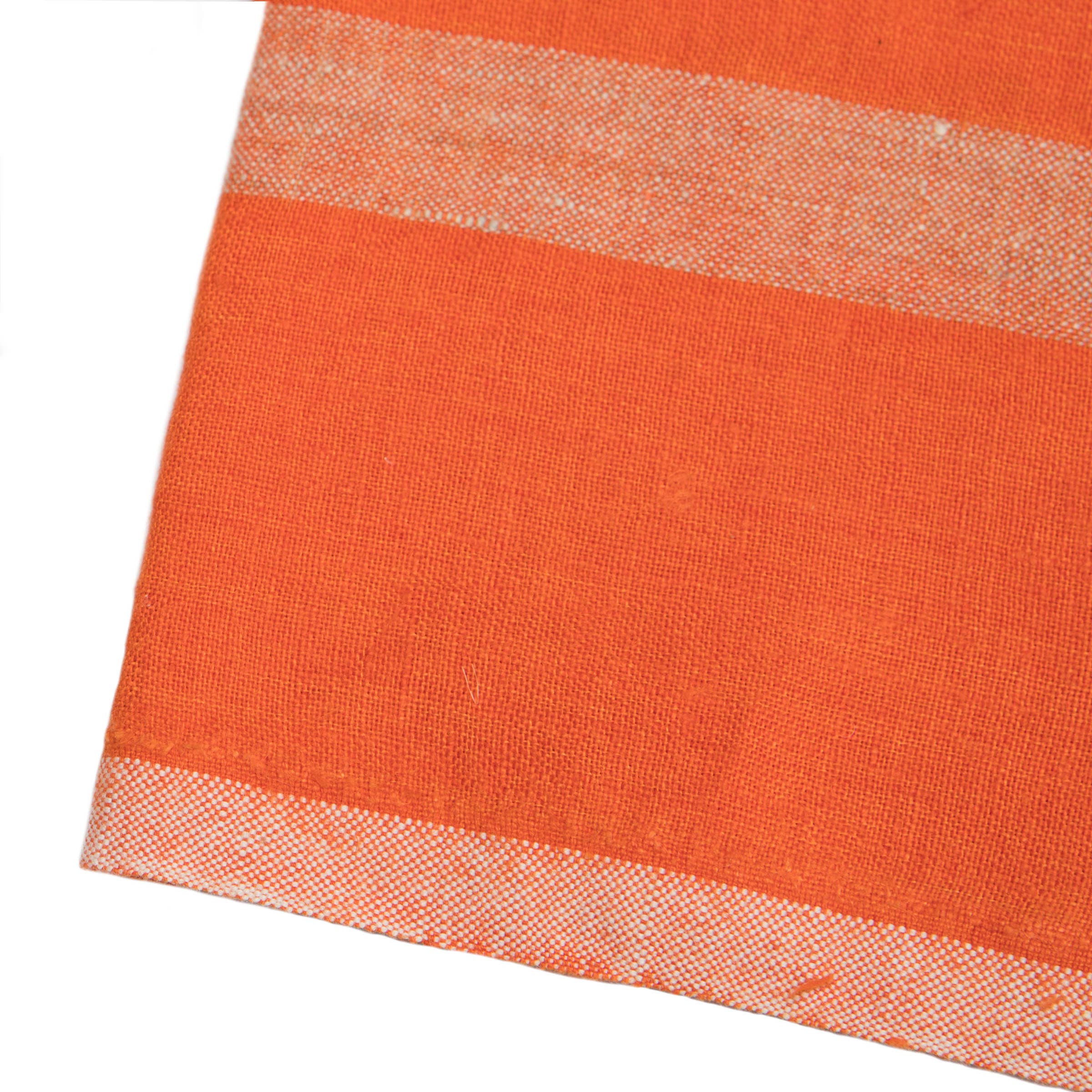 Laundered Linen Orange/Natural Towels 20x30 - Set of 2