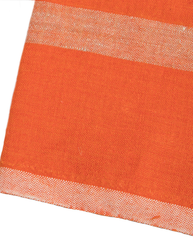 Laundered Linen Orange/Natural Towels 20x30 - Set of 2