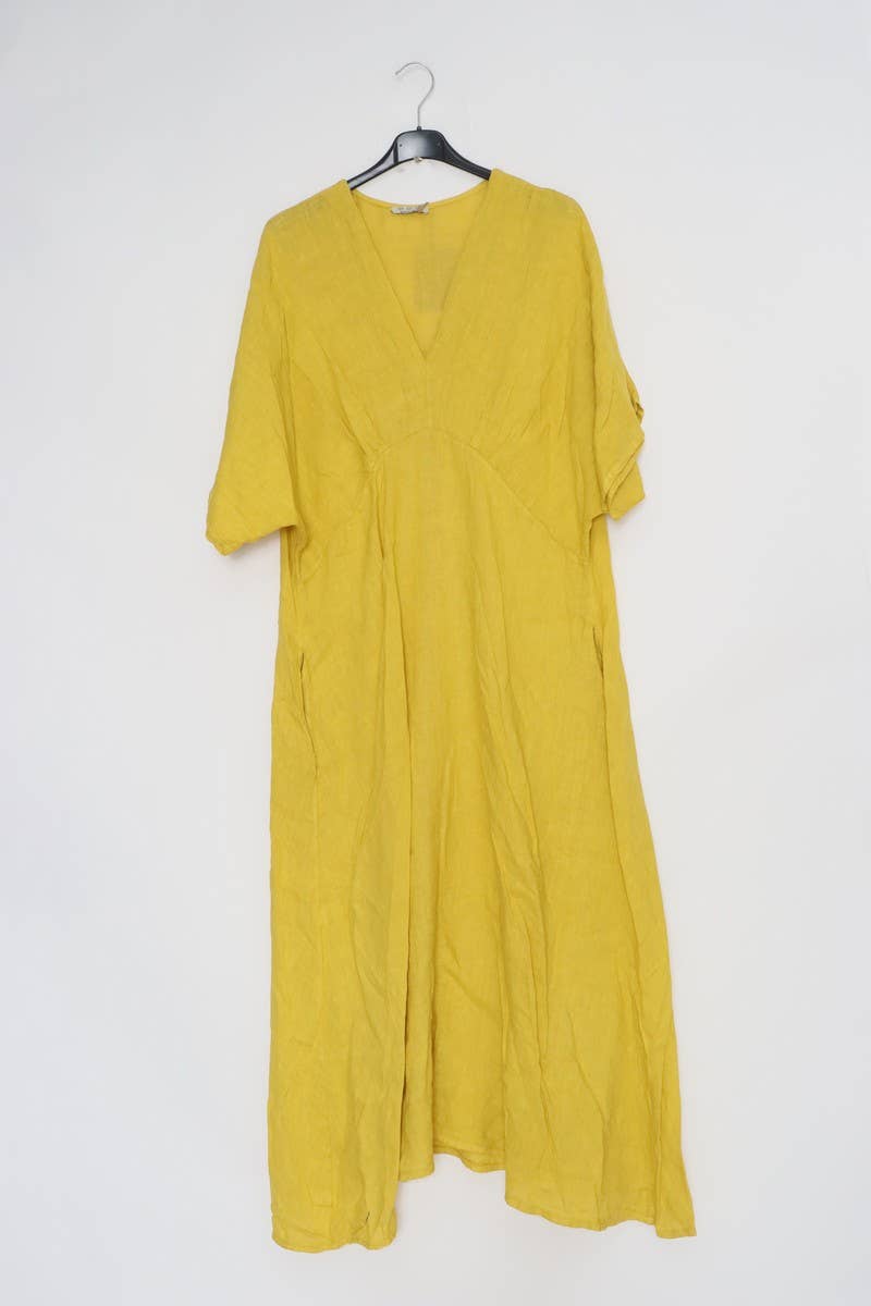 LÉA & LUC Flowing V-Neck Linen Maxi Dress