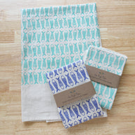 The High Fiber Handprinted Fish Kitchen Towel