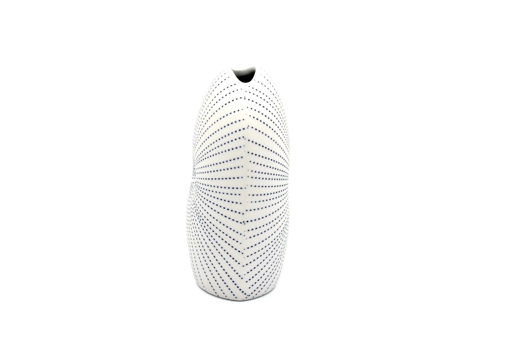 AFT Blue Dotted Diva Tall Mini S-Handcrafted Porcelain Bud Vase