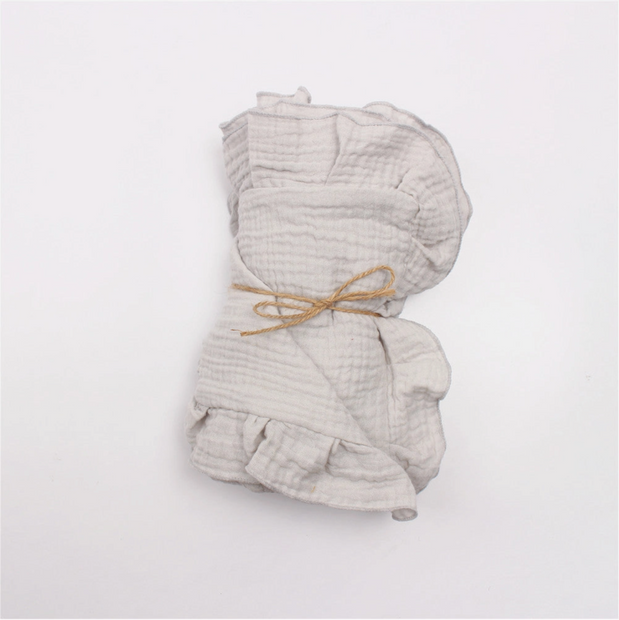 Annie & Charles Muslin Ruffle Trim Blanket