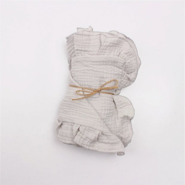 Annie & Charles Muslin Ruffle Trim Blanket