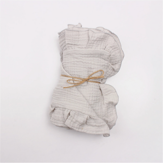 Annie & Charles Muslin Ruffle Trim Blanket