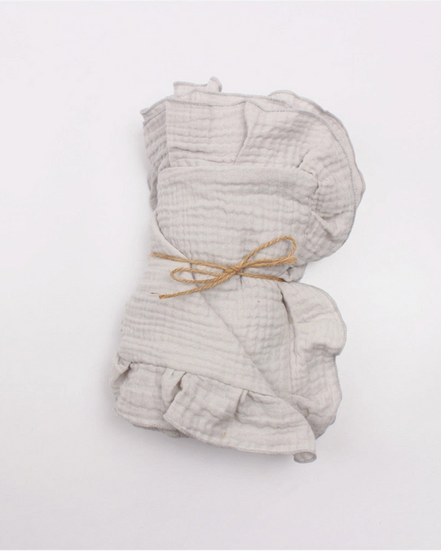 Annie & Charles Muslin Ruffle Trim Blanket