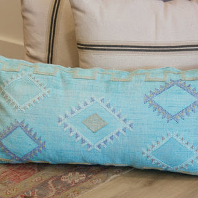 Eclectic Collective Turquoise Sabra Lumbar Pillow