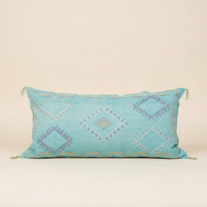Eclectic Collective Turquoise Sabra Lumbar Pillow