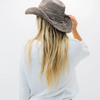 Emilia Adjustable Crochet Raffia Western Drifter Cowboy Hat